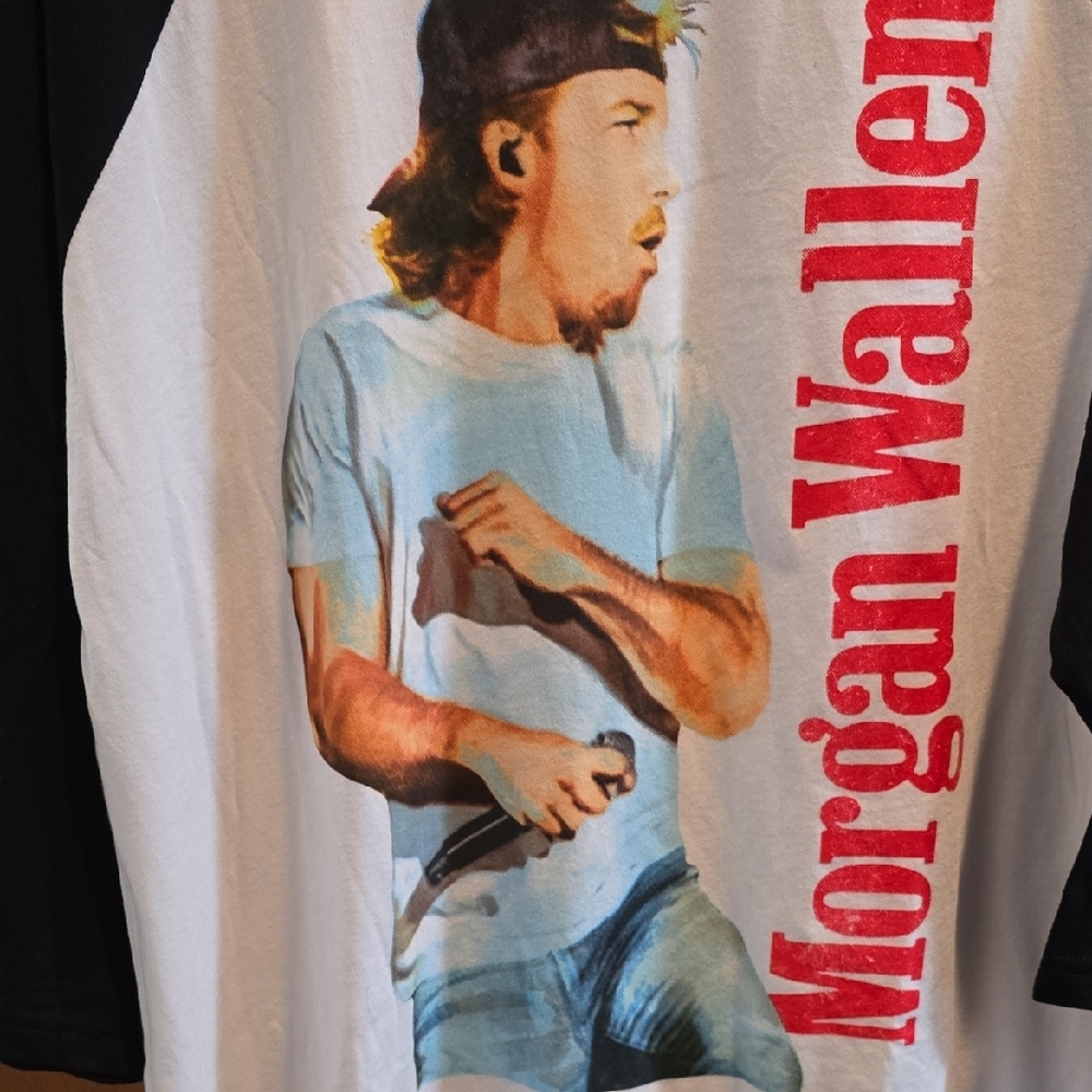 Morgan Wallen Raglan Tee in Black & White - Picture 6 of 6